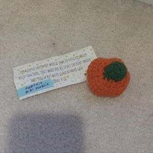 Crochet pumpkin plush